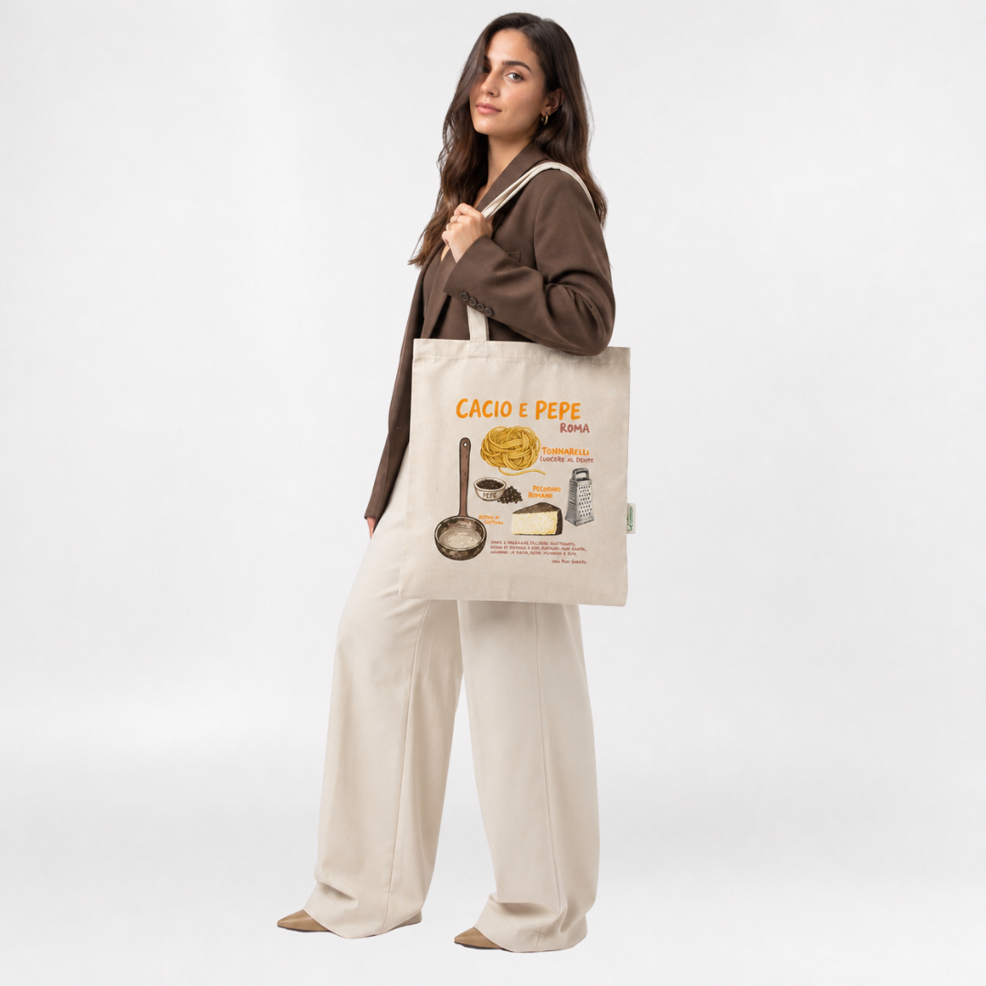 Cacio e pepe tote bag