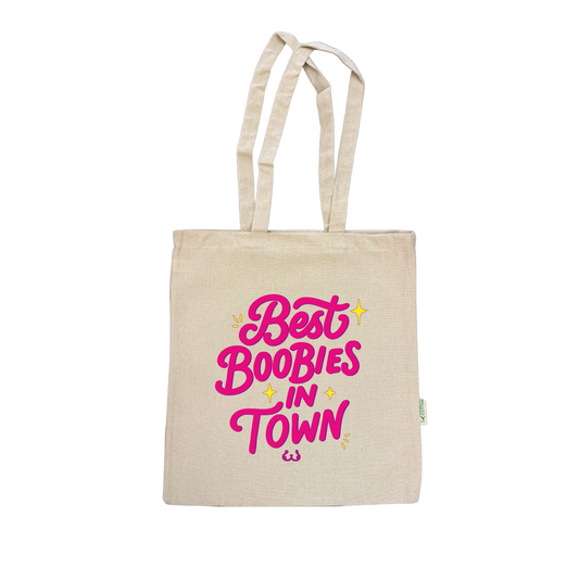 BEST BOOBIES IN TOWN TOTE BAG