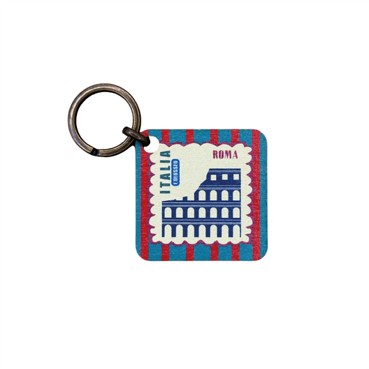 ROMA FRANCOBOLLO PORTACHIAVI
