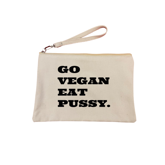 GO VEGAN EAT PUSSY POCHETTE