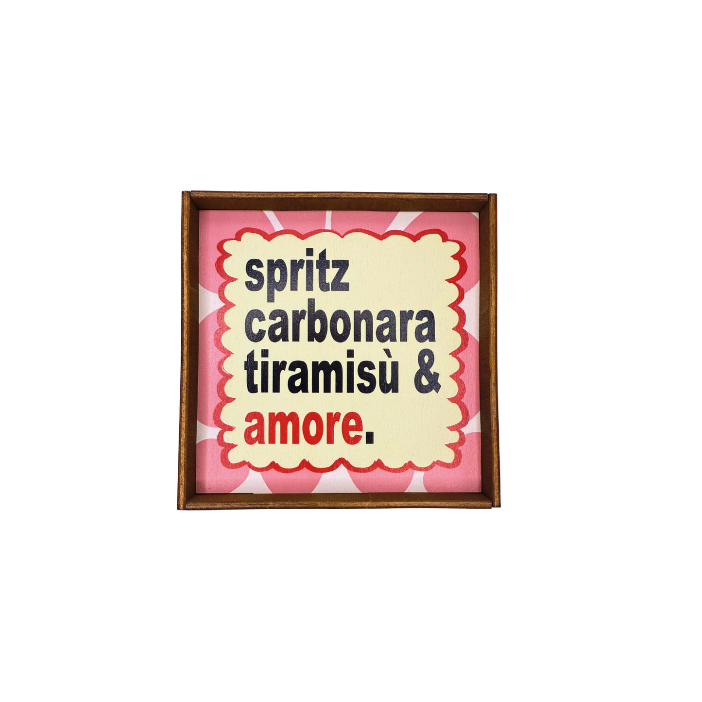 Spritz carbonara tiramisù e amore quadretto