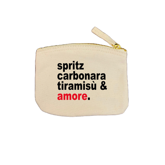 SPRITZ CARBONARA TIRAMISU' E AMORE MINI POCHETTE