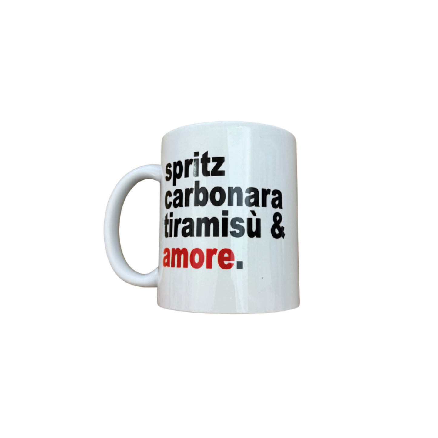 Spritz carbonara tiramisù e amore tazza