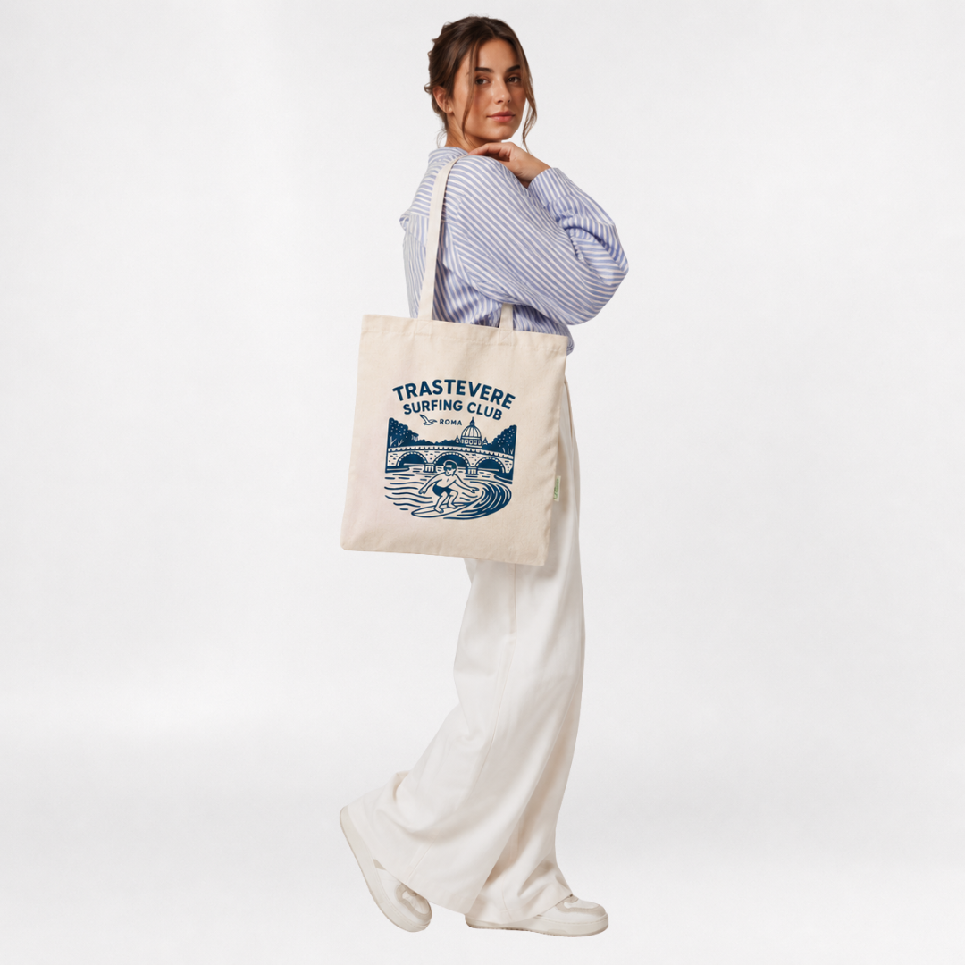 Trastevere surfing club tote bag
