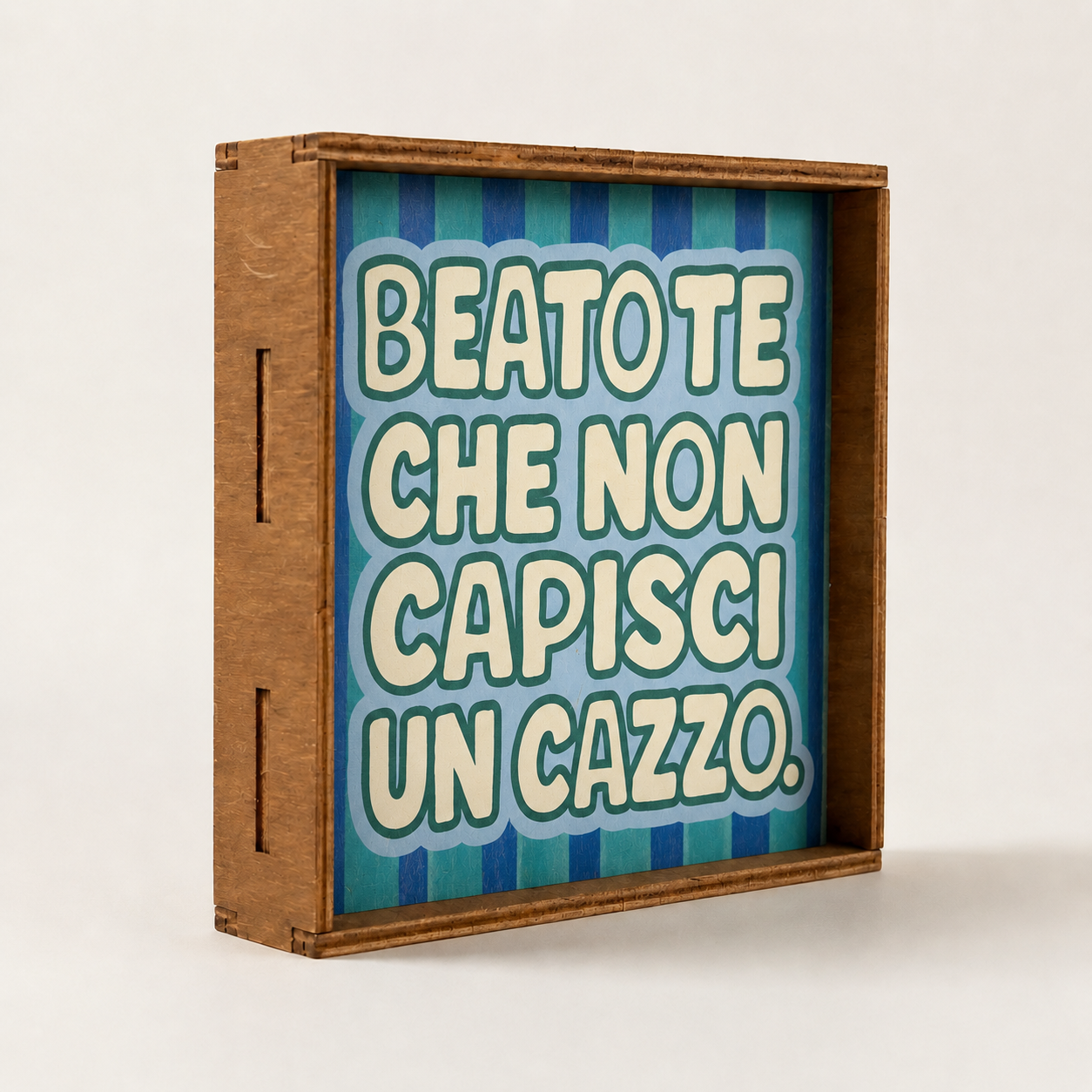 Beato te che non capisci un cazzo quadretto