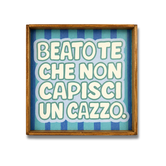 Beato te che non capisci un cazzo quadretto