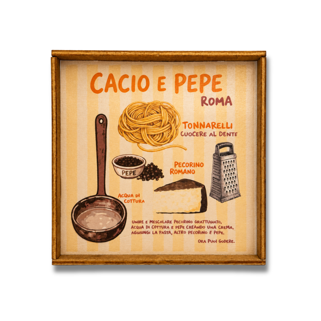 Cacio e pepe quadretto