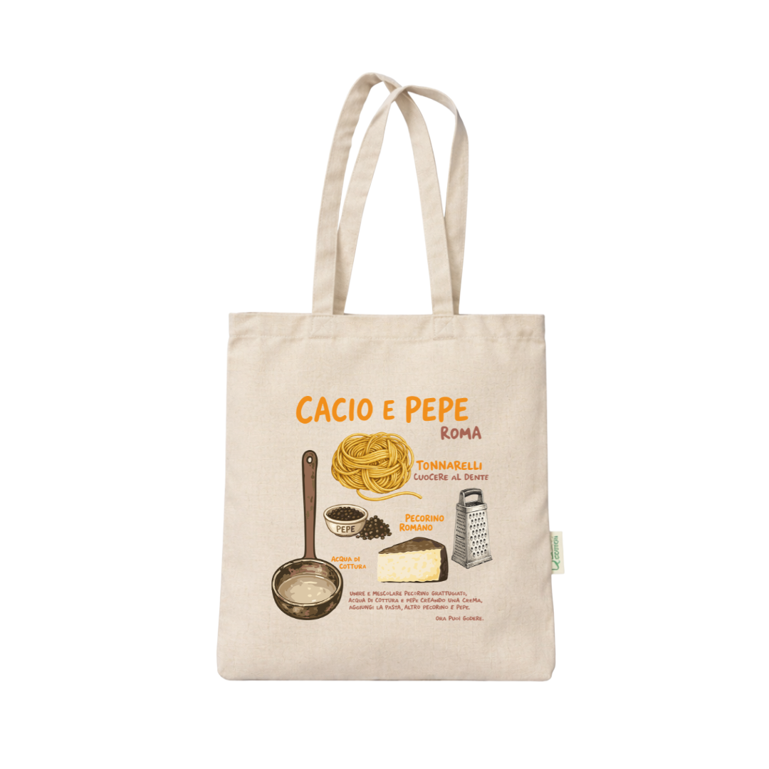 Cacio e pepe tote bag