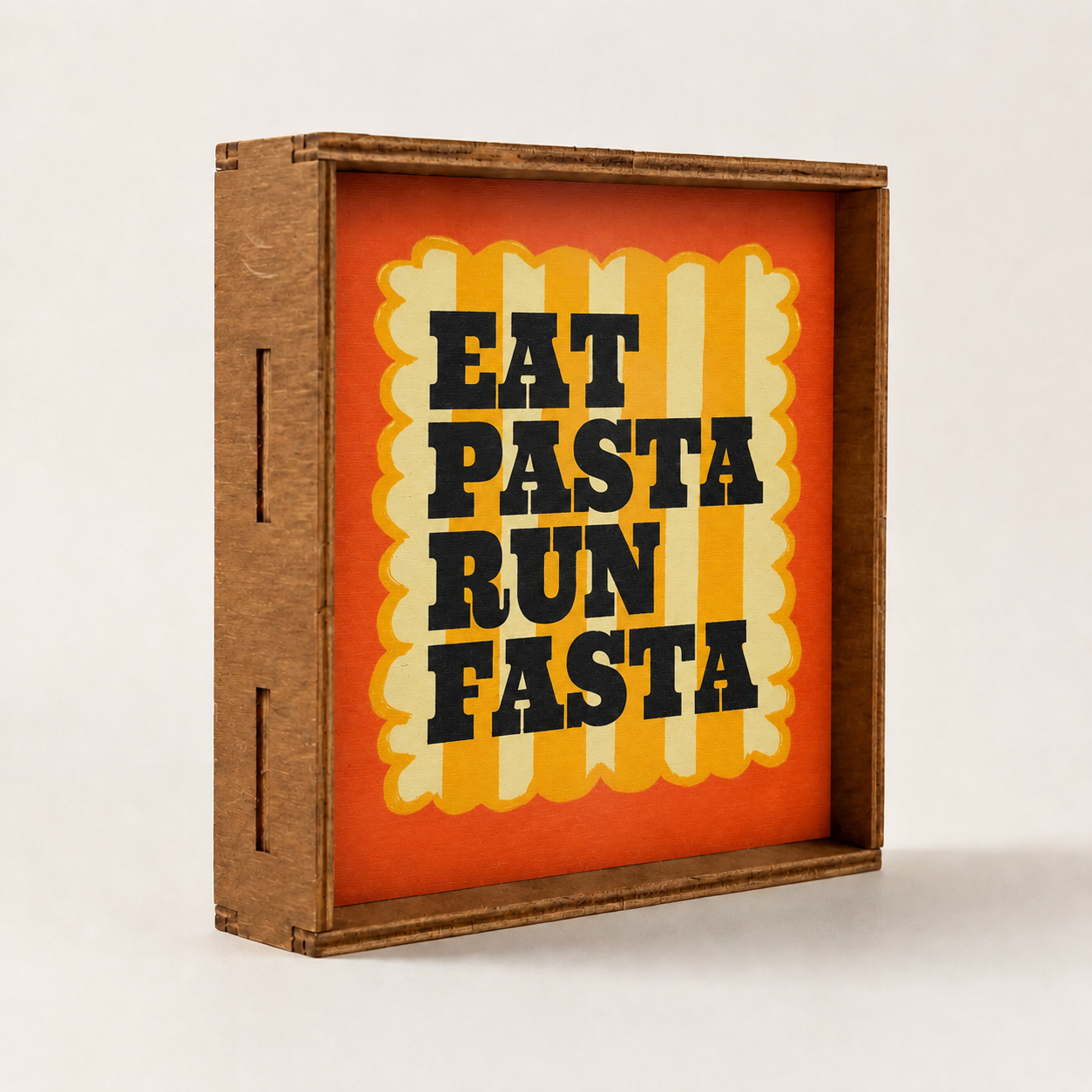 Eat pasta run fasta quadretto