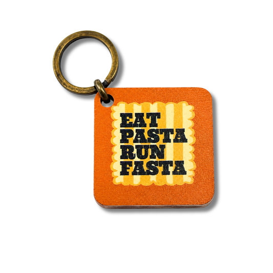 Eat pasta run fasta portachiavi