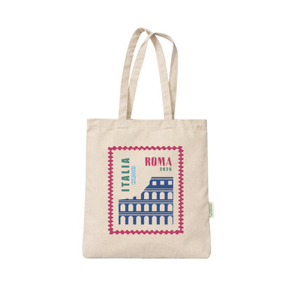 Roma francobollo tote bag