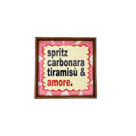 Spritz carbonara tiramisù e amore quadretto
