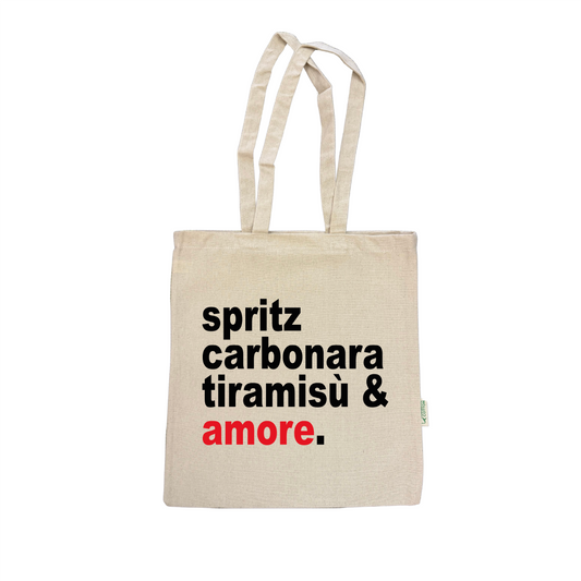 SPRITZ CARBONARA TIRAMISÙ  E AMORE TOTE BAG