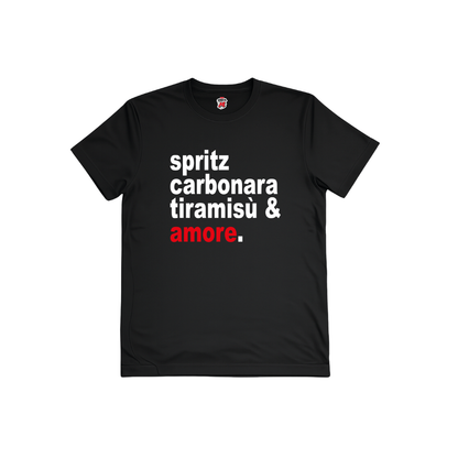 Spritz carbonara tiramisù  & amore t-shirt
